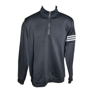 Adidas Golf Mens‎ Track Jacket Small Black Climalite Athletic Training Workout